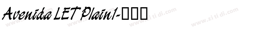 Avenida LET Plain1字体转换